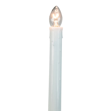 10 White C7 Candle Pathway Markers Christmas Lights - 8